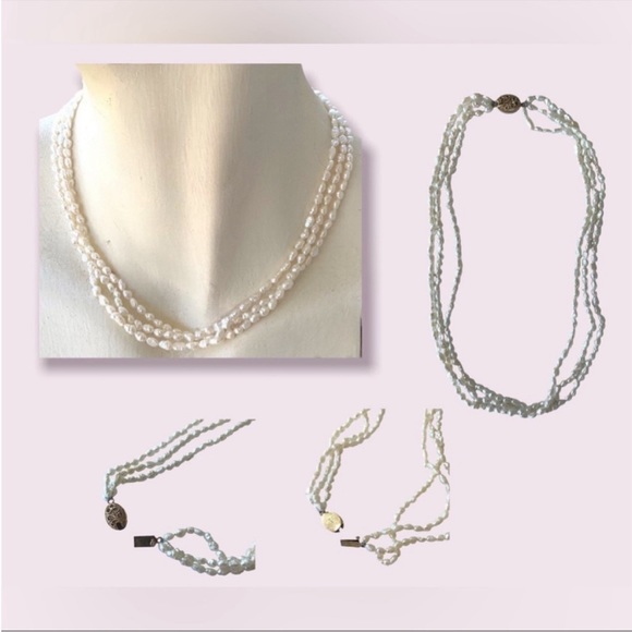 Pearl Necklace Lot Mixed Vintage Jewelry - Picture 9 of 10